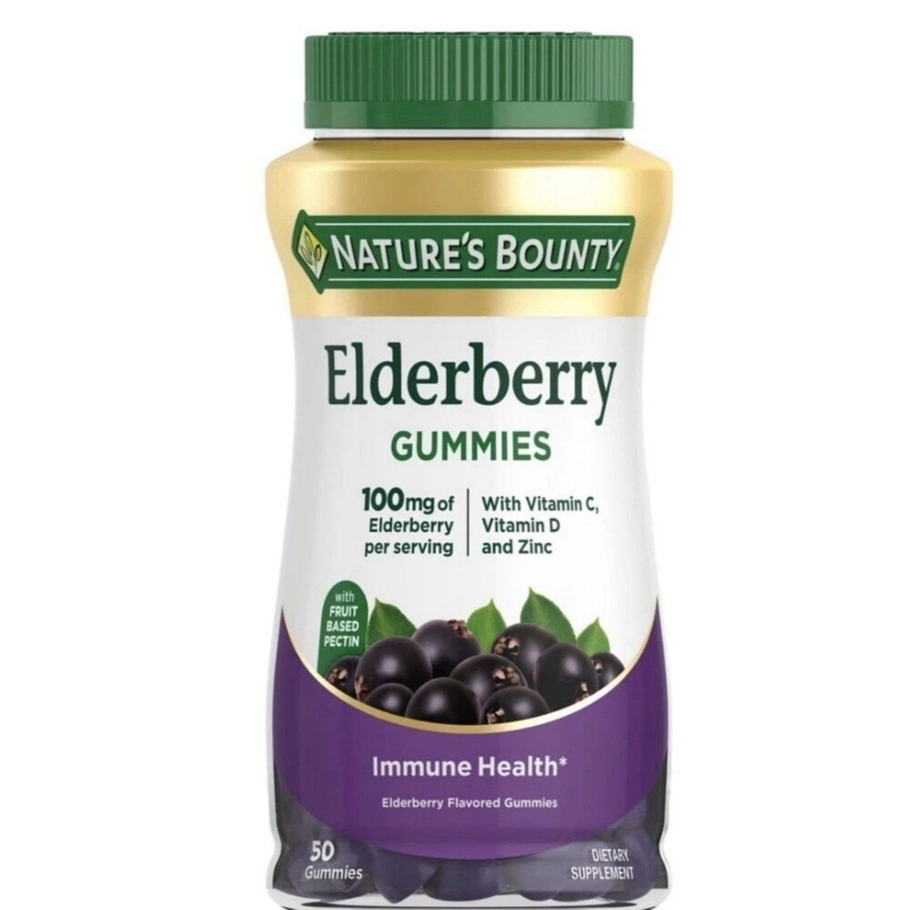 Nature's Bounty Elderberry Gummies For Adults 100mg - 40 Gummies